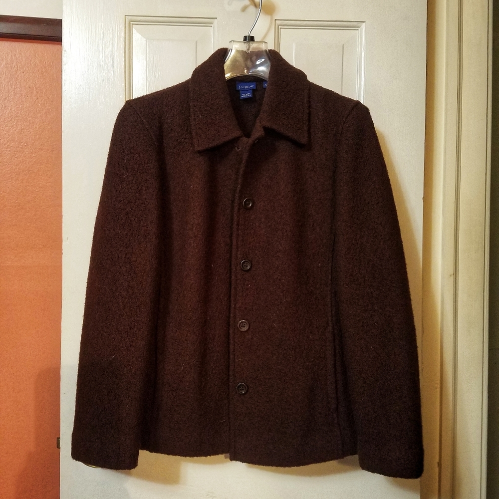 J. Crew 100% Brown Wool Coat